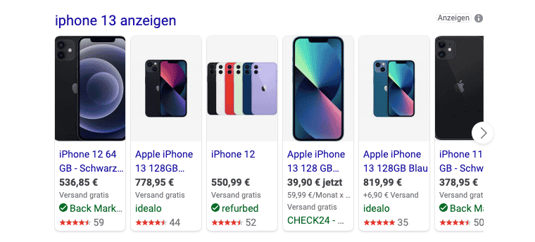 Produktanzeigen Bing Ads