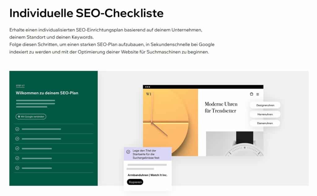 SEO Best Practices von Wix