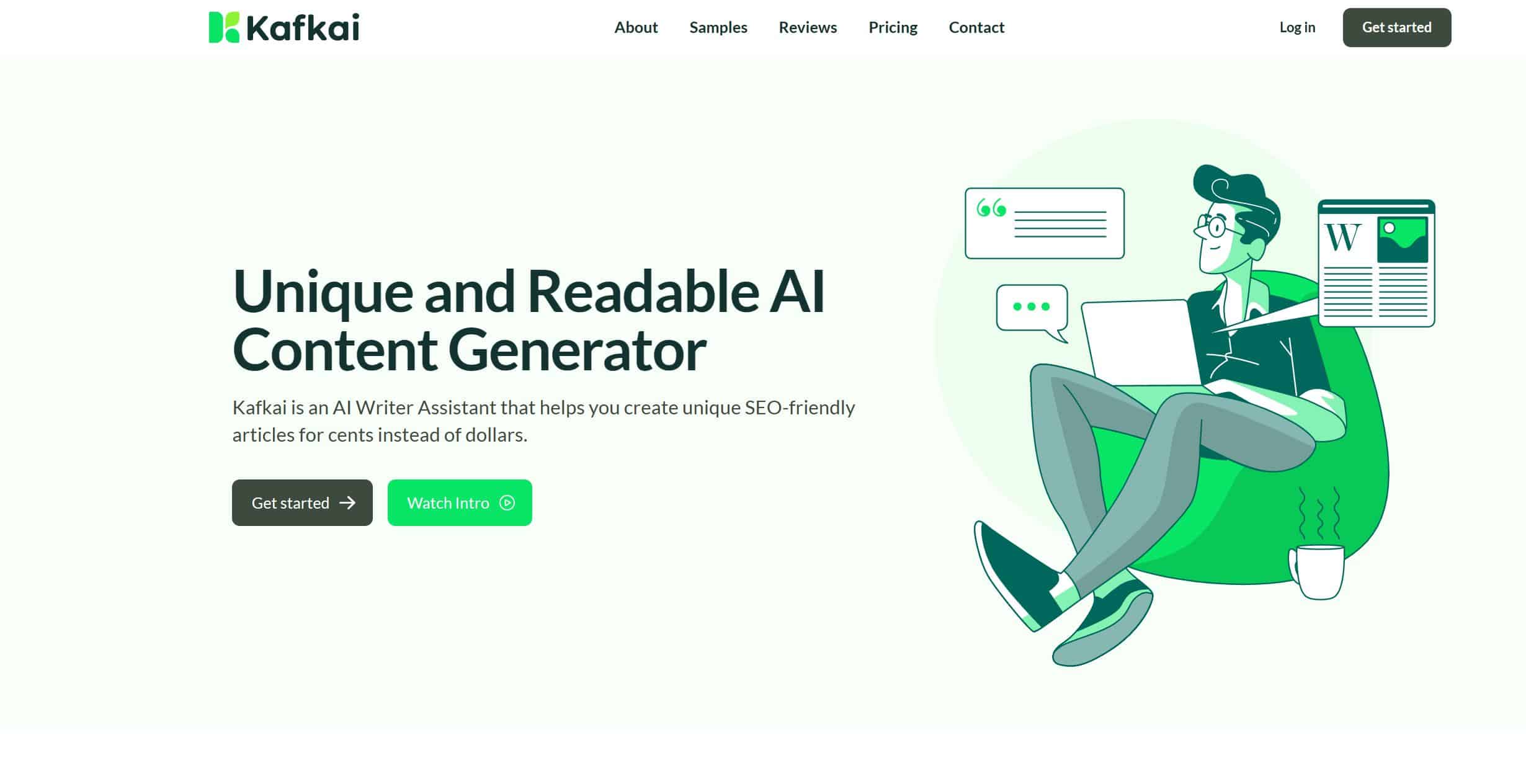 Kafkai ist der älteste KI-Inhaltsgenerator, der speziell auf die Erstellung von SEO-relevanten Inhalten ausgerichtet ist