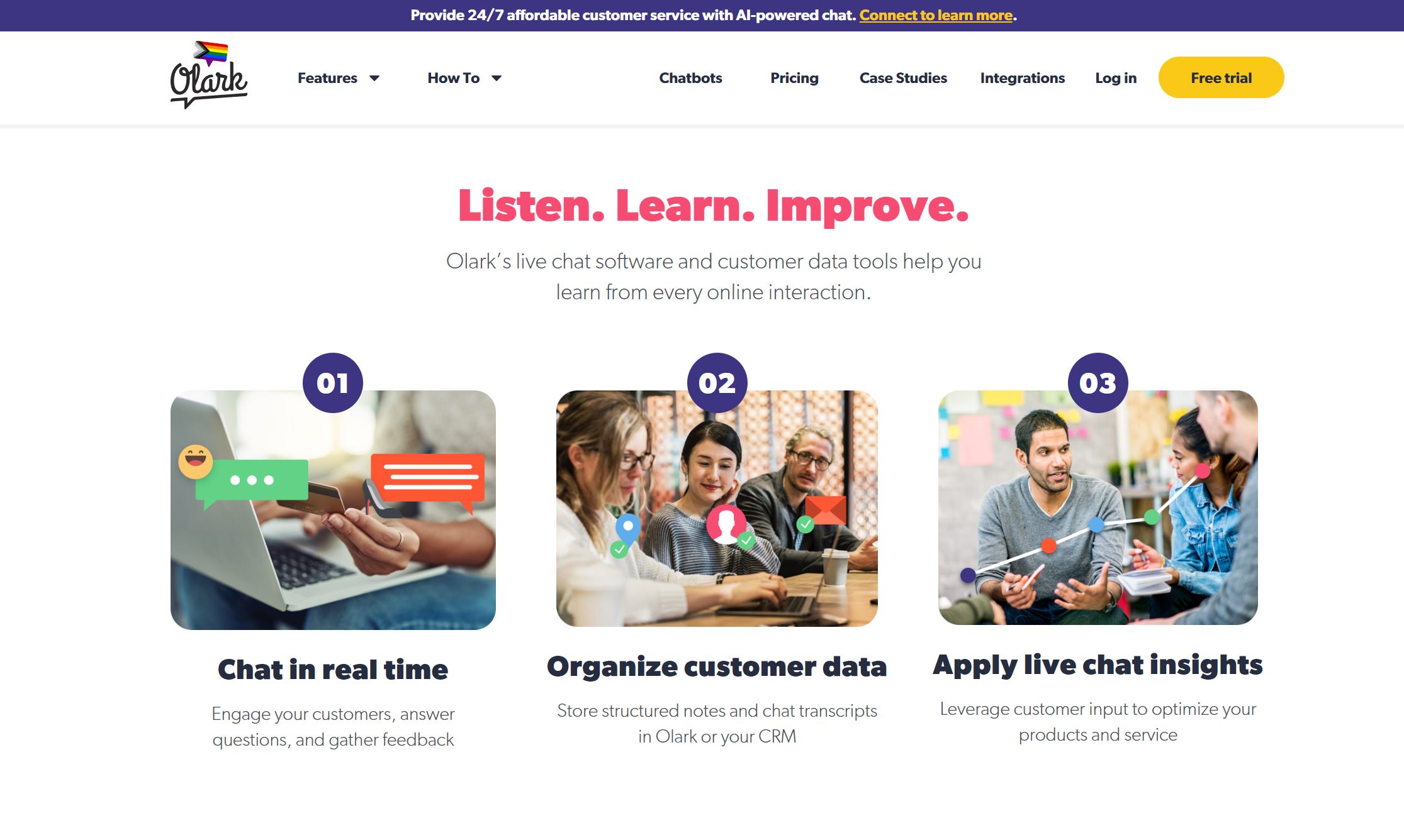 Mit einem Portfolio an Kundendaten-Tools und Live-Chat-Software verspricht Olark Unternehmen eine Möglichkeit, mehr über ihre Zielgruppe zu erfahren