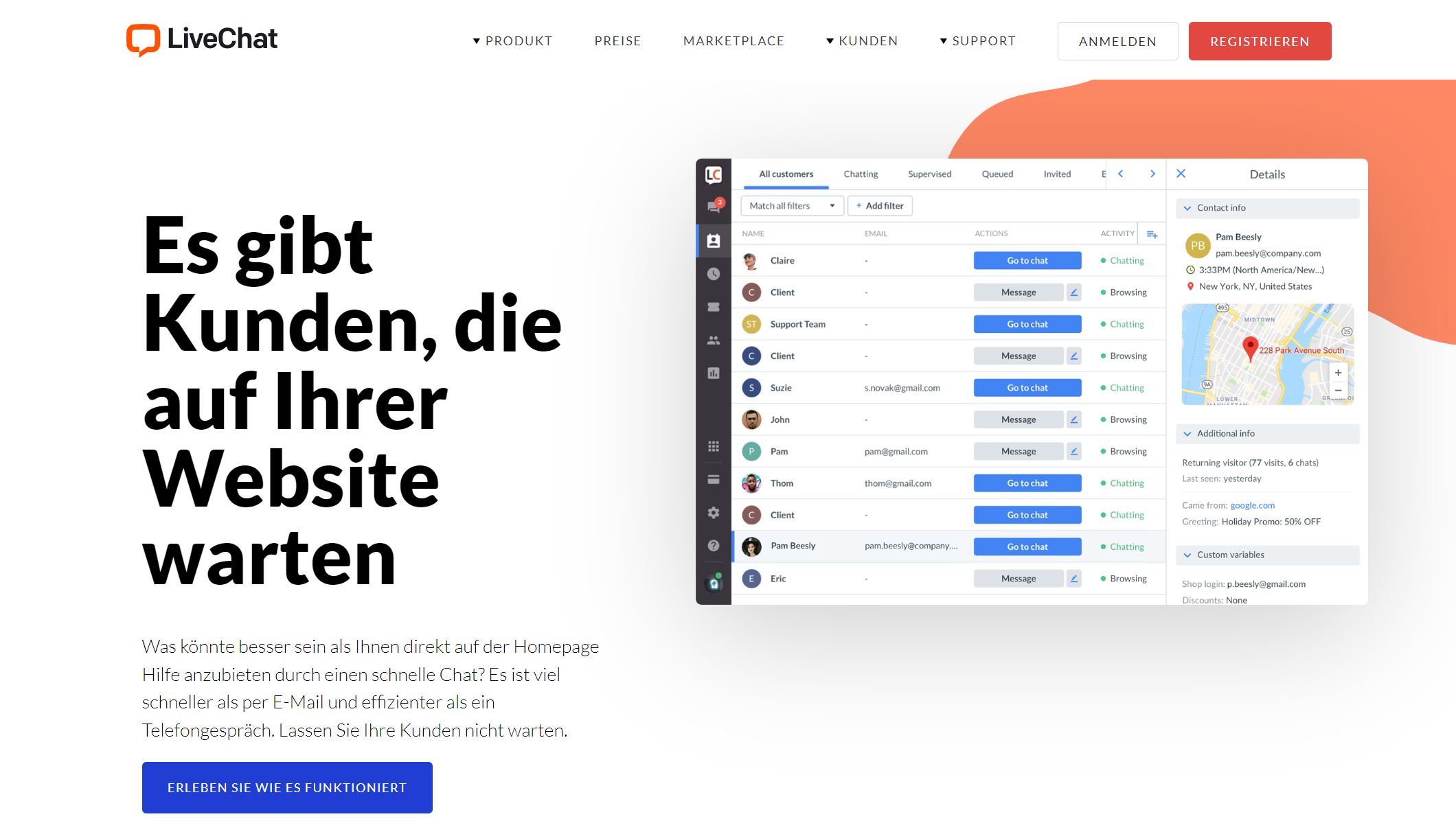 LiveChat ist vielseitig und einfach zu bedienen und gehört heute zu den beliebtesten Chat-Tools auf dem Markt