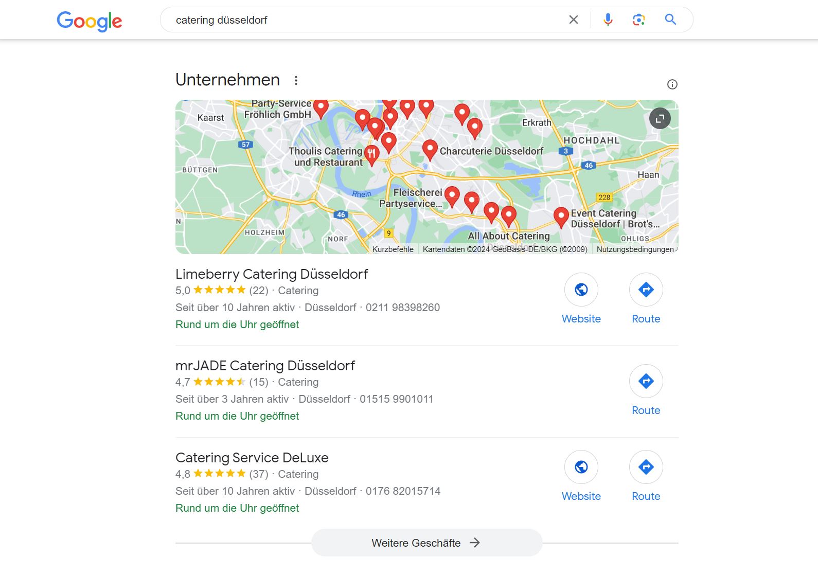 seo referenz catering düsseldorf